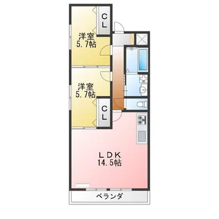 シティライツ栄【3階】の間取り