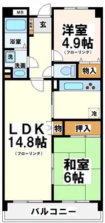 サンファミリー烏山【1階】の間取り
