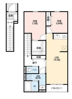 リーブルファイン行田駅前【2階】の間取り