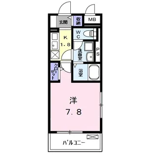 ハーモニーハイツ高畑【1階】の間取り
