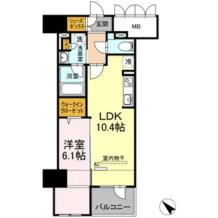 セントラルコートU【6階】の間取り
