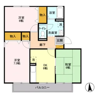 ハイカムール・アイ【3階】の間取り