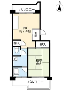 UR醍醐石田【8階】の間取り
