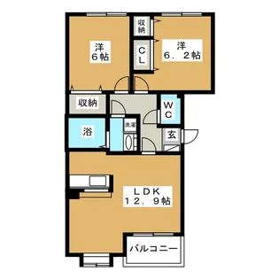 シャトレ タヤマ【2階】の間取り