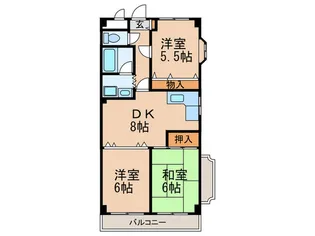 シティコート登茂恵【5階】の間取り