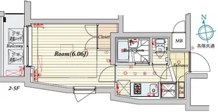 ビバリーホームズ喜多見【5階】の間取り
