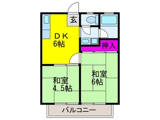 コスモスハイツ【2階】の間取り