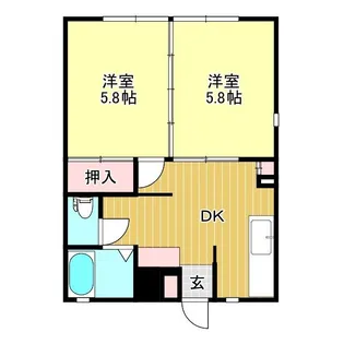 ビューテラスクリハラ【1階】の間取り