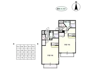 リッツレジデンスB【2階】の間取り