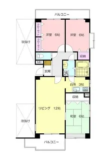エミネンスみたけ台【3階】の間取り