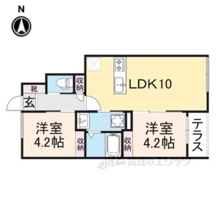 ステイザテラス王寺【1階】の間取り