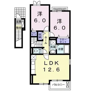 グランデ・オルソ I【2階】の間取り