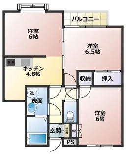 リバティシティVI【1階】の間取り