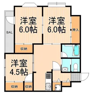 メゾンかもん【3階】の間取り
