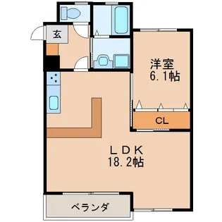スターハイム徳川【3階】の間取り
