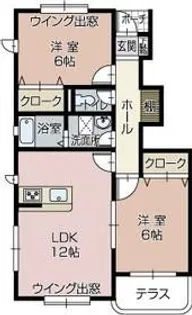 リヴェールIIC【1階】の間取り