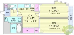 多賀城ロジュマンG棟【10階】の間取り