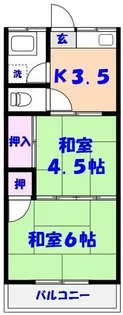 第二日の出荘【2階】の間取り