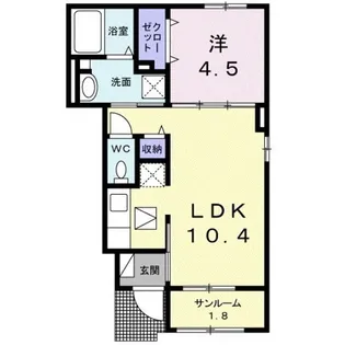 ロメイン II【1階】の間取り