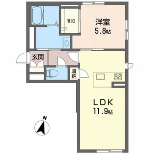 ベレオ高橋【1階】の間取り