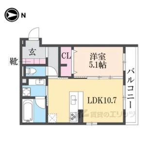 パレスリバティ【1階】の間取り