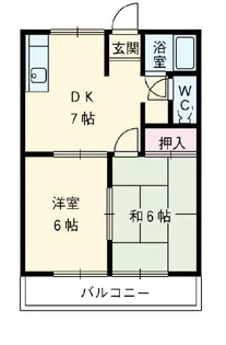 サンリッチあかつき【2階】の間取り