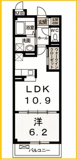 ベルディーア【1階】の間取り