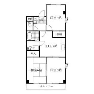 ハイツ須賀【4階】の間取り