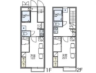 レオパレスサンホーム【1階】の間取り