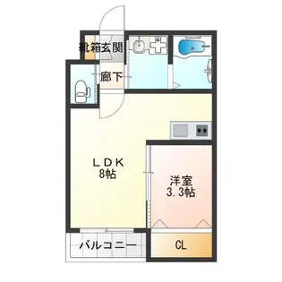 H-maison住之江III【1階】の間取り