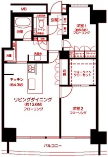 M.M TOWERS FORESIS L棟【27階】の間取り