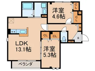 ヴィオレッタときわ台【2階】の間取り