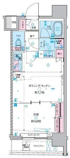 GENOVIA 東神田 green veil【5階】の間取り