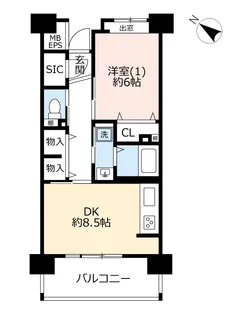 URアートヒル高根台【1階】の間取り