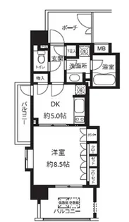 ライオンズシティ白金高輪【4階】の間取り