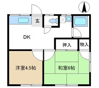 五十嵐ハイツ【2階】の間取り
