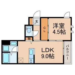 エキューム登戸【1階】の間取り