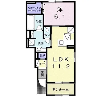 ファミール菅【1階】の間取り