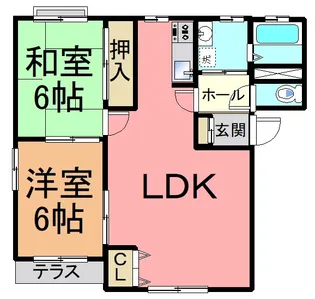 パールハイツ【1階】の間取り