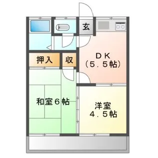 三愛ハイツ【2階】の間取り
