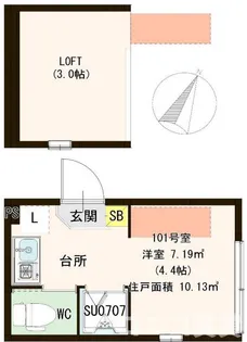 セント・キューブ東十条【1階】の間取り