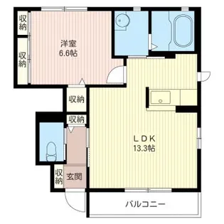 ストラット・クーB【1階】の間取り