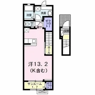 シエロ・ガーデン北島A【2階】の間取り