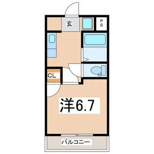 グランデージ虎丸【4階】の間取り