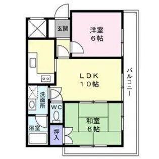 Lily南大野【3階】の間取り