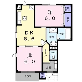 センチュリーテラス B【1階】の間取り