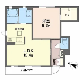 アビタシオン祝谷【1階】の間取り
