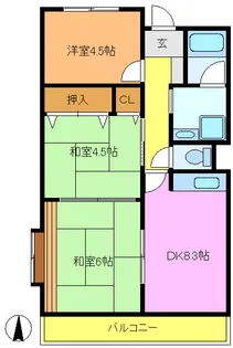 東向島サニーホームズ【9階】の間取り