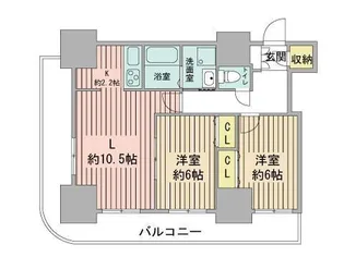 ティアラタワー中島倶楽部【28階】の間取り