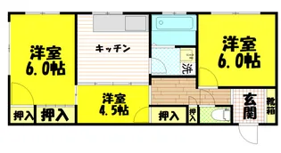 奥江マンション【3階】の間取り